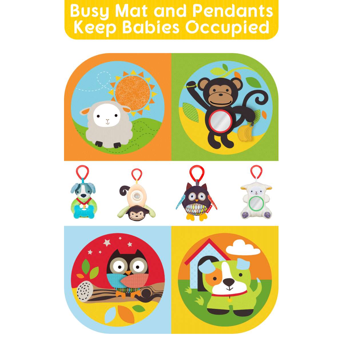 TinyBloom baby activity gym shown with the play mat and connecting frame